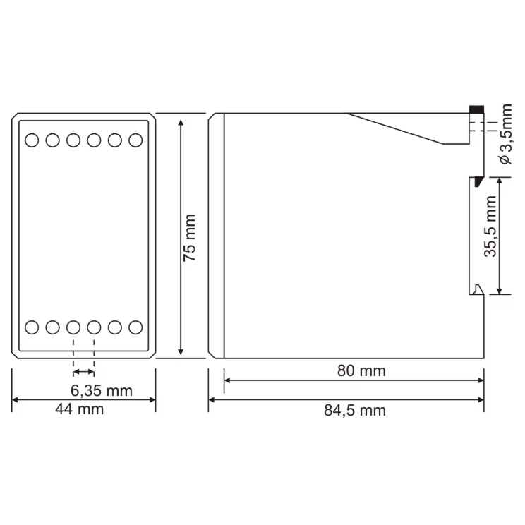 Overload and Phase Asymmetry Protection Relay | Motor Protection | 0.1-25A | 0.1-20s | 150-260VAC | DIN Rail 1