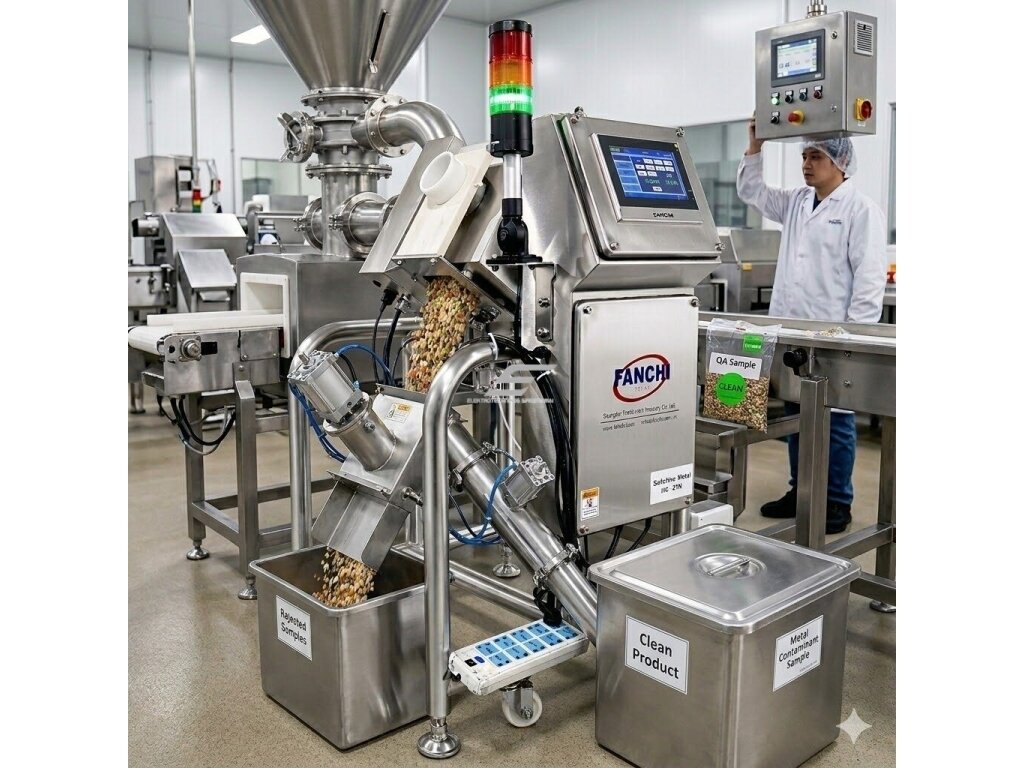 Pramoninis metalo detektorius | birių produktų kontrolei (laisvo kritimo sistemoms) | Fe 0.6 mm | Multi-Frequency | su automatiniu broko atmetimu | IP65 | nerūdijantis plienas 3 Pramoninis metalo detektorius | birių produktų kontrolei (laisvo kritimo sistemoms) | Fe 0.6 mm | Multi-Frequency | su automatiniu broko atmetimu | IP65 | nerūdijantis plienas 3