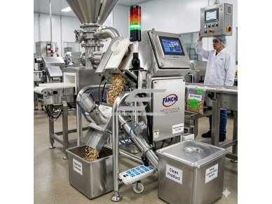 Pramoninis metalo detektorius | birių produktų kontrolei (laisvo kritimo sistemoms) | Fe 0.6 mm | Multi-Frequency | su automatiniu broko atmetimu | IP65 | nerūdijantis plienas 3 Pramoninis metalo detektorius | birių produktų kontrolei (laisvo kritimo sistemoms) | Fe 0.6 mm | Multi-Frequency | su automatiniu broko atmetimu | IP65 | nerūdijantis plienas 3