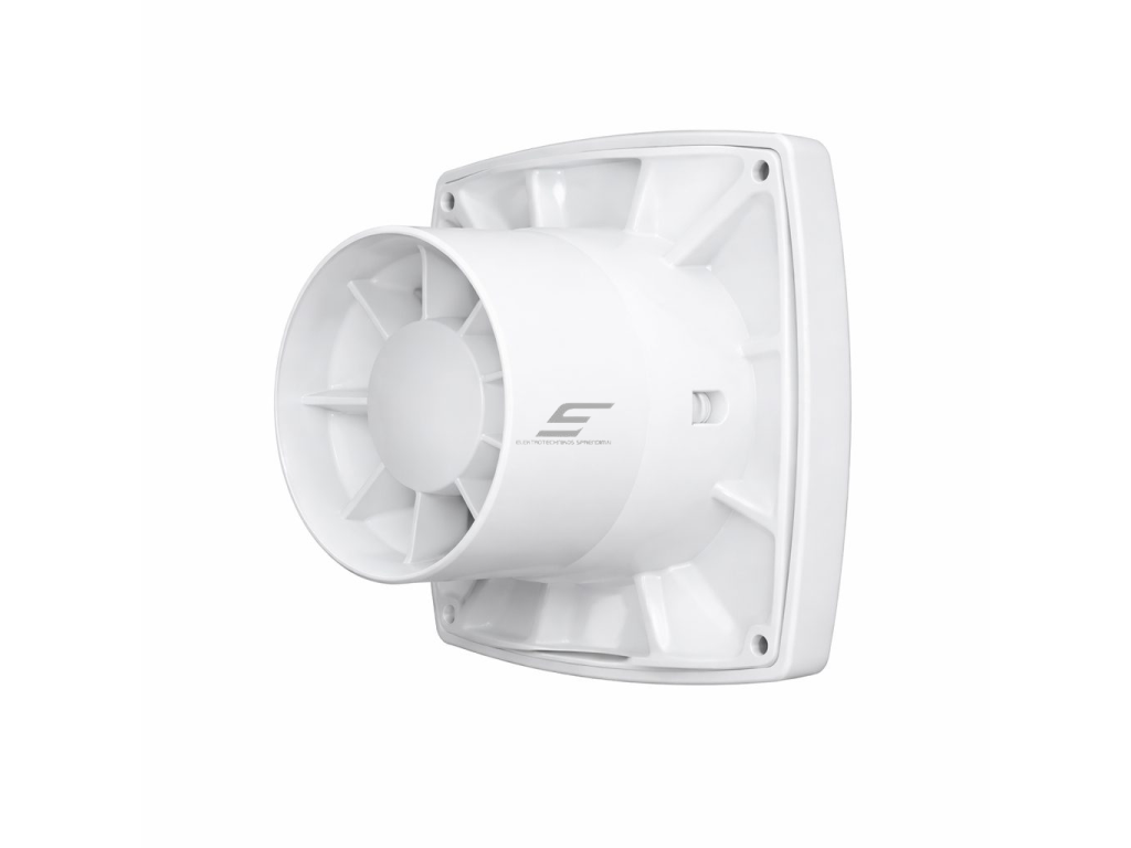 Ašinis ištraukiamasis ventiliatorius su rutulinių guolių varikliu | D120 | 220V | 181x130x69mm | plastikas | baltos spalvos | IP24 1