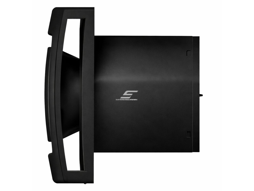 Ašinis ventiliatorius su apšvietimu ir atbuline sklende | D125 | 220V | 170x170x137mm | plastikas | matinės juodos spalvos | IP24 1 Ašinis ventiliatorius su apšvietimu ir atbuline sklende | D125 | 220V | 170x170x137mm | plastikas | matinės juodos spalvos | IP24 1