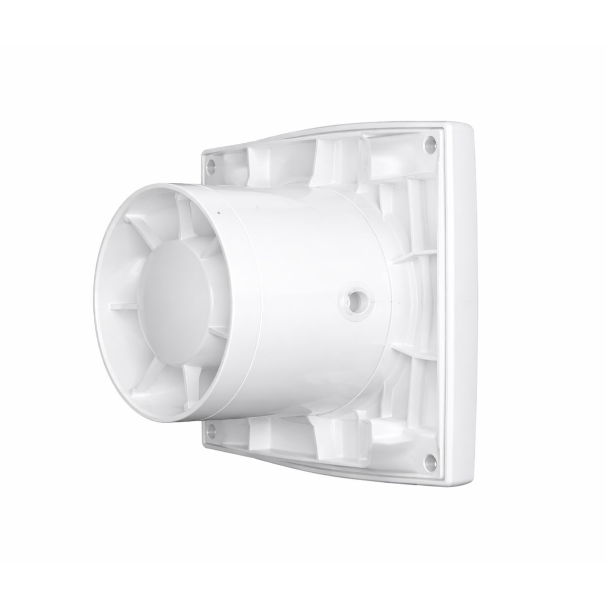 Aksiālais nosūces ventilators ar pretvārstu un auklas slēdzi | D100 | 220V | 151x110x70 mm | plastmasa | balta krāsa | IP24 1