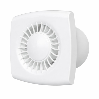 Осевой вытяжной вентилятор с обратным клапаном и таймером | D100 | 220В | 151x110x70 мм | пластик | белый цвет | IP24