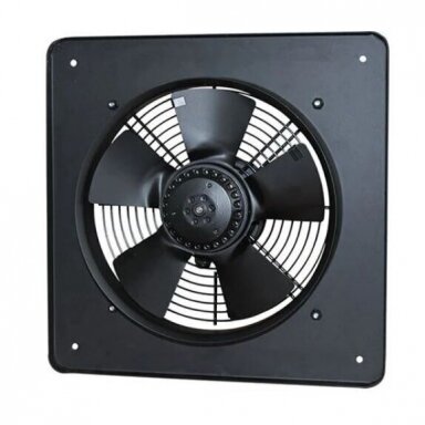 Axial wall fan | supply and exhaust airflow | D200 | 55 W | 890 m³/h | 230 V | 305x305 mm | with flange | metal | black Axial wall fan | supply and exhaust airflow | D200 | 55 W | 890 m³/h | 230 V | 305x305 mm | with flange | metal | black