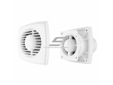 Ašinis ištraukiamasis ventiliatorius su atbuline sklende, drėgmės jutikliu ir laikmačiu | D120 | 220V | 182x168x69mm | plastikas | baltos spalvos | IPX4 2 Ašinis ištraukiamasis ventiliatorius su atbuline sklende, drėgmės jutikliu ir laikmačiu | D120 | 220V | 182x168x69mm | plastikas | baltos spalvos | IPX4 2