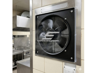 Ašinis sieninis ventiliatorius | paduodamo ir ištraukiamo oro srauto | D400 | 110 W | 2600 m³/h | 230 V | metalas | juodas | YWF-6E-400 2