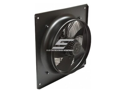 Ašinis sieninis ventiliatorius | paduodamo ir ištraukiamo oro srauto | D350 | 80 W | 1520 m³/h | 230 V | metalas | juodas | YWF-6E-350 1
