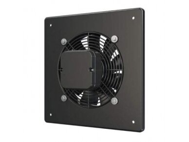 Ašinis sieninis ventiliatorius | paduodamo ir ištraukiamo oro srauto | D450 | 250 W | 4800 m³/h | 230 V | 575x575 mm | su flanšu | metalas | juodas 1