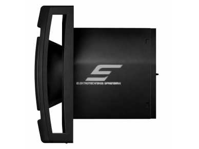 Ašinis ventiliatorius su apšvietimu ir atbuline sklende | D125 | 220V | 170x170x137mm | plastikas | matinės juodos spalvos | IP24 1 Ašinis ventiliatorius su apšvietimu ir atbuline sklende | D125 | 220V | 170x170x137mm | plastikas | matinės juodos spalvos | IP24 1