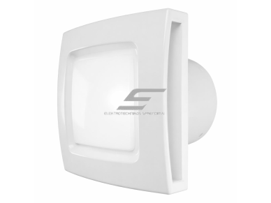 Ašinis ventiliatorius su apšvietimu ir atbuline sklende | D125 | 220V | 170x170x137mm | plastikas | baltos spalvos | IP24 Ašinis ventiliatorius su apšvietimu ir atbuline sklende | D125 | 220V | 170x170x137mm | plastikas | baltos spalvos | IP24