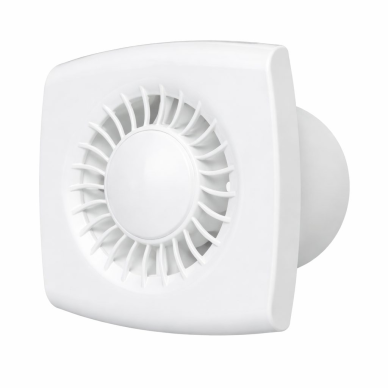 Aksiaalne väljatõmbeventilaator tagasilöögiklapiga ja nöörlülitiga | D100 | 220V | 151x110x70mm | plast | valge värv | IP24 Aksiaalne väljatõmbeventilaator tagasilöögiklapiga ja nöörlülitiga | D100 | 220V | 151x110x70mm | plast | valge värv | IP24