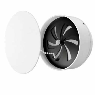 Aksiālais nosūces ventilators ar lodīšu gultņu motoru | kukaiņu aizsargtīkls | D100 | 220V | ārējais Ø127 mm | dziļums 60 mm | plastmasa | balta krāsa | IPX4 1 Aksiālais nosūces ventilators ar lodīšu gultņu motoru | kukaiņu aizsargtīkls | D100 | 220V | ārējais Ø127 mm | dziļums 60 mm | plastmasa | balta krāsa | IPX4 1