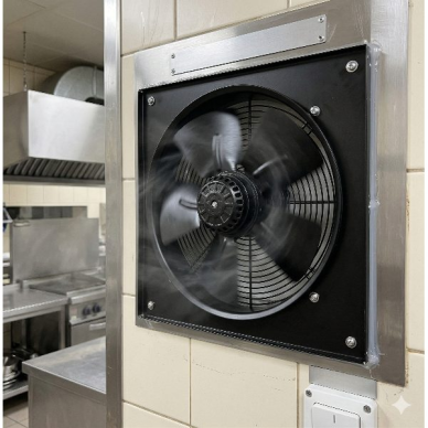 Axial wall fan | supply and exhaust airflow | D300 | 140 W | 1800 m³/h | 230 V | metal | black | YWF-2E-300 2