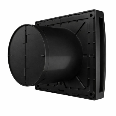 Axial fan with light and back-draught shutter | D100 | 220V | 150×150×125 mm | plastic | matt black color | IP24 2 Axial fan with light and back-draught shutter | D100 | 220V | 150×150×125 mm | plastic | matt black color | IP24 2
