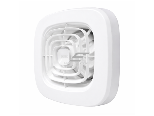 Ašinis ventiliatorius su atbuline sklende | D125 | 220V | 175x175x93mm | plastikas | baltos spalvos | IP24