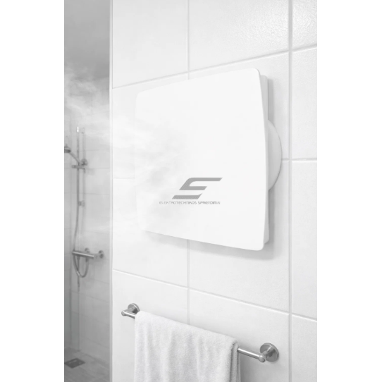 Aksiālais nosūces ventilators ar pretvārstu un auklas slēdzi | D120 | 220V | 182x168x69 mm | plastmasa | balta krāsa | IPX4 2 Aksiālais nosūces ventilators ar pretvārstu un auklas slēdzi | D120 | 220V | 182x168x69 mm | plastmasa | balta krāsa | IPX4 2