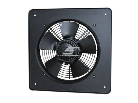 Ašinis sieninis ventiliatorius | paduodamo ir ištraukiamo oro srauto | D300 | 145 W | 2300 m³/h | 230 V | 430x430 mm | su flanšu | metalas | juodas Ašinis sieninis ventiliatorius | paduodamo ir ištraukiamo oro srauto | D300 | 145 W | 2300 m³/h | 230 V | 430x430 mm | su flanšu | metalas | juodas