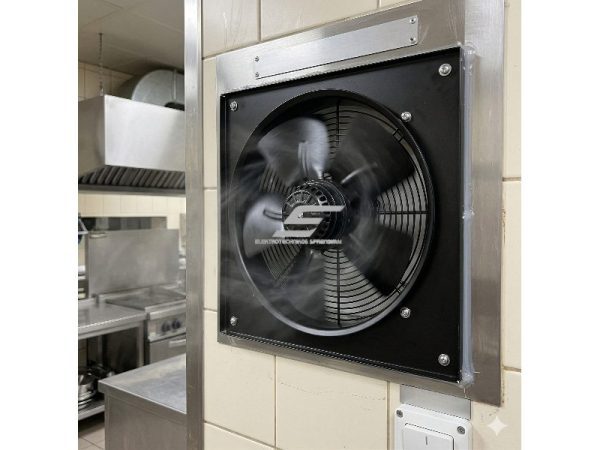 Ašinis sieninis ventiliatorius | paduodamo ir ištraukiamo oro srauto | D250 | 110 W | 955 m³/h | 230 V | metalas | juodas | YWF-2E-250 2