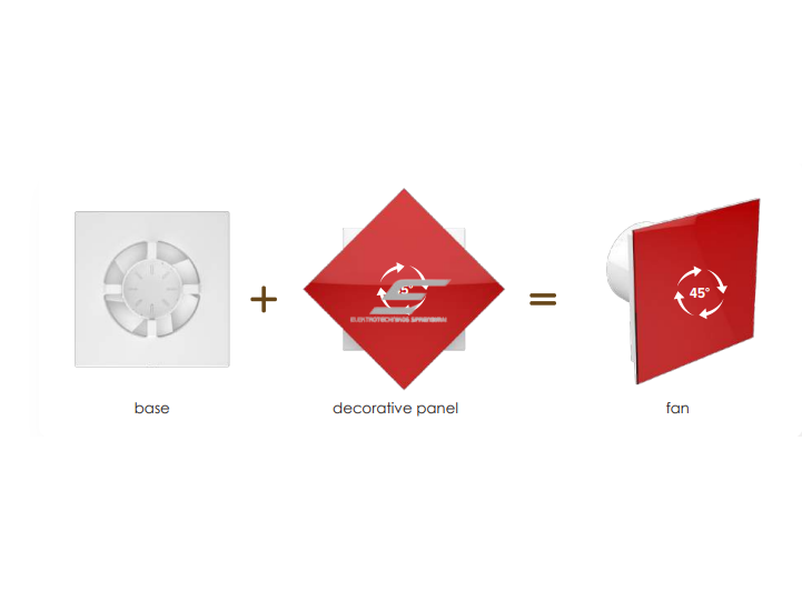 Dekoratyvinė ventiliatoriaus panelė | EON D100/125 | 179x179 mm | stiklas | alyvinės spalvos 1 Dekoratyvinė ventiliatoriaus panelė | EON D100/125 | 179x179 mm | stiklas | alyvinės spalvos 1