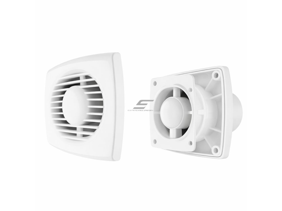 Ašinis ištraukiamasis ventiliatorius su atbuline sklende ir laikmačiu | D150 | 220V | 212x195x81mm | plastikas | baltos spalvos | IPX4 2 Ašinis ištraukiamasis ventiliatorius su atbuline sklende ir laikmačiu | D150 | 220V | 212x195x81mm | plastikas | baltos spalvos | IPX4 2