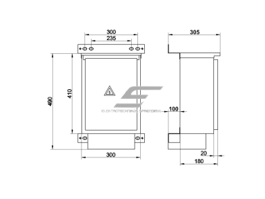 Laikinasis statybinis įvadas | paskirstymo skydas | 40A | su automatiniais jungikliais ir srovės nuotėkio rėle | su lizdais 2x230V ir 1x400V | 410x300x180mm | hermetinis | virštinkinis | metalinis | IP44 | SKLS40 Laikinasis statybinis įvadas | paskirstymo skydas | 40A | su automatiniais jungikliais ir srovės nuotėkio rėle | su lizdais 2x230V ir 1x400V | 410x300x180mm | hermetinis | virštinkinis | metalinis | IP44 | SKLS40