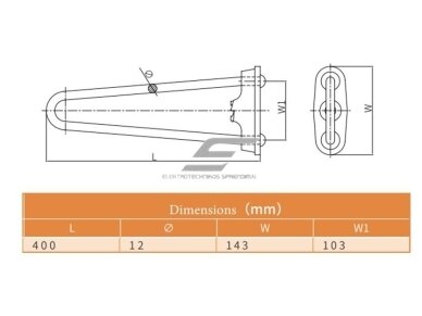 Atotampos lankas su tvirtinimo plokštele | karštai cinkuotas plienas | 400x143mm | Ø12mm 3 Atotampos lankas su tvirtinimo plokštele | karštai cinkuotas plienas | 400x143mm | Ø12mm 3