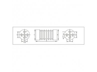 Atraminis izoliatorius | 10kV | M10 | 210x10mm | raudonas 1