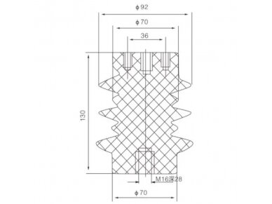 Atraminis izoliatorius | 12kV | M12 | 130x70mm | raudonas 1 Atraminis izoliatorius | 12kV | M12 | 130x70mm | raudonas 1