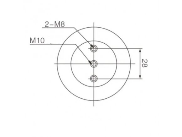 Atraminis izoliatorius | 12kV | M16 | 130x95mm | raudonas 3