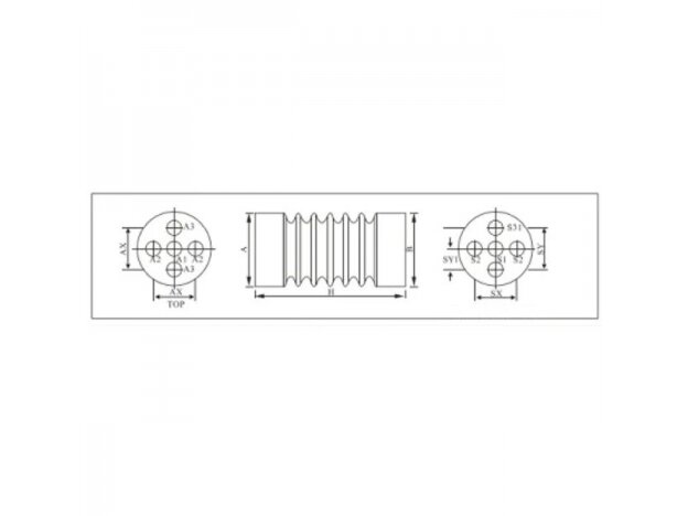 Atraminis izoliatorius | 10kV | M10 | 210x10mm | raudonas 1