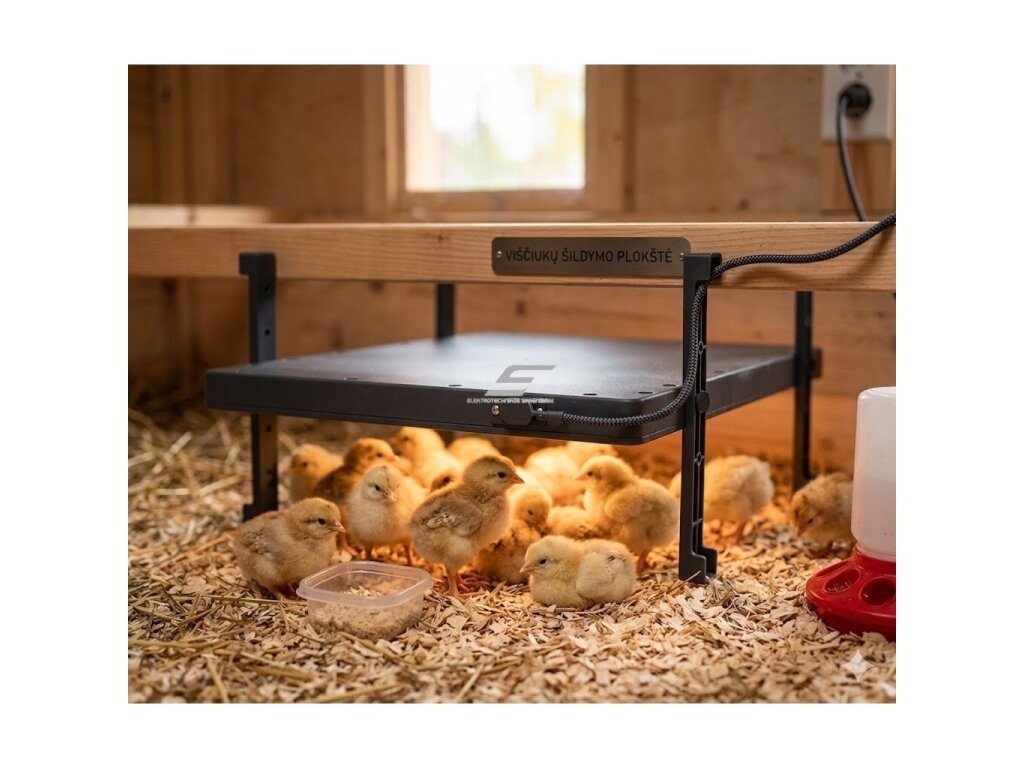 Viščiukų šildymo plokštė | 100W | reguliuojama temperatūra | 37.8x29.8x2.5 cm | 4 aukščio lygiai | inkubacinė funkcija | juoda 6 Viščiukų šildymo plokštė | 100W | reguliuojama temperatūra | 37.8x29.8x2.5 cm | 4 aukščio lygiai | inkubacinė funkcija | juoda 6