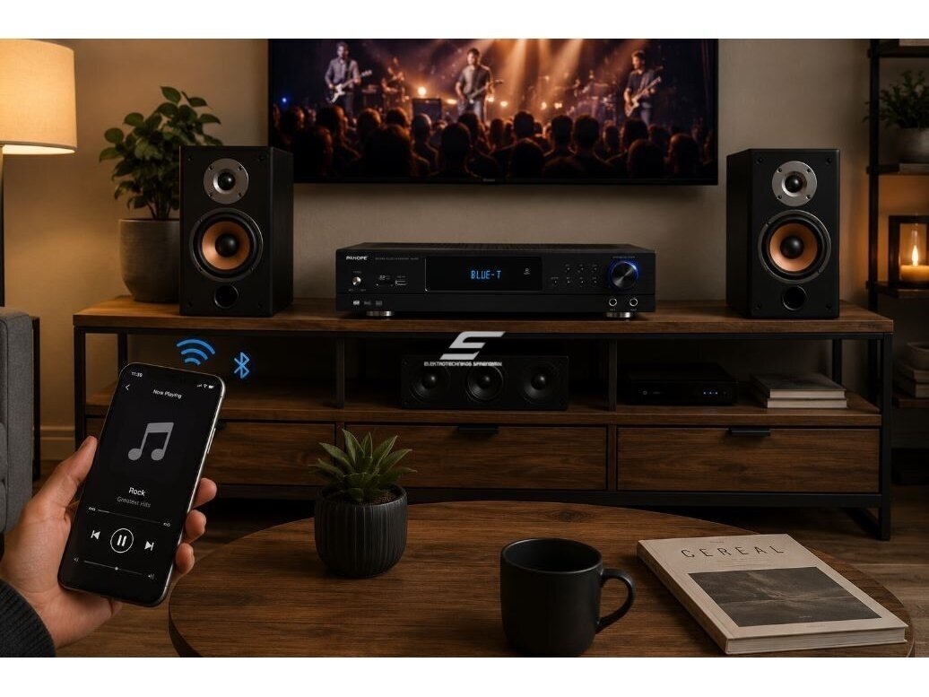 Audio muzikos garso stiprintuvas | 5.1 kanalų | 230V | su Bluetooth | USB | SD 4 Audio muzikos garso stiprintuvas | 5.1 kanalų | 230V | su Bluetooth | USB | SD 4