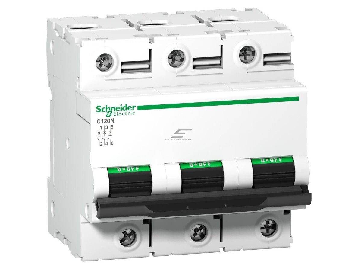 Modulinis automatinis jungiklis | 3P | 80A | C | 10kA | DIN | MCB | Schneider Electric | C120N | A9N18365 Modulinis automatinis jungiklis | 3P | 80A | C | 10kA | DIN | MCB | Schneider Electric | C120N | A9N18365