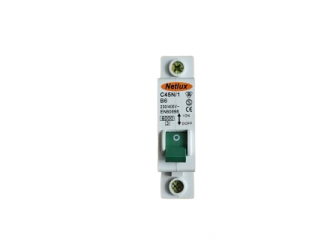 Modulinis automatinis jungiklis | 1P | 6A | B | 6kA | DIN | MCB | Netlux | C45N/1