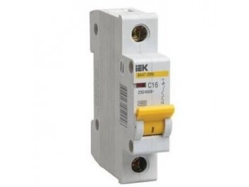 Modulinis automatinis jungiklis | 1P | 16A | D | 4,5kA | DIN | MCB | IEK | MVA21-1-016-D | 4606056066920