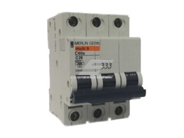 Modulinis automatinis jungiklis | 3P | 20A | C | DIN | MCB | Merlin Gerin | Multi9 | C60N | 24285