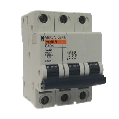 Automātiskais slēdzis 3P | 20A | C | Multi9 | C60N | Merlin Gerin Automātiskais slēdzis 3P | 20A | C | Multi9 | C60N | Merlin Gerin