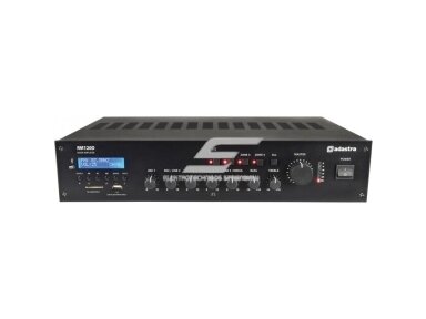Audio muzikos stiprintuvas | 100V | 120W | 8 omų | 4 zonų | DAB+ / FM | USB / SD | Bluetooth | Adastra | RM120D Audio muzikos stiprintuvas | 100V | 120W | 8 omų | 4 zonų | DAB+ / FM | USB / SD | Bluetooth | Adastra | RM120D