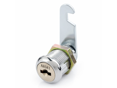 Aukšto saugumo CAM spynelė su kabliuku | ANSI Grade 1 | 20 mm cilindro ilgis | cinko lydinys | chromuota | 90° atrakinimas | 2 raktai Aukšto saugumo CAM spynelė su kabliuku | ANSI Grade 1 | 20 mm cilindro ilgis | cinko lydinys | chromuota | 90° atrakinimas | 2 raktai