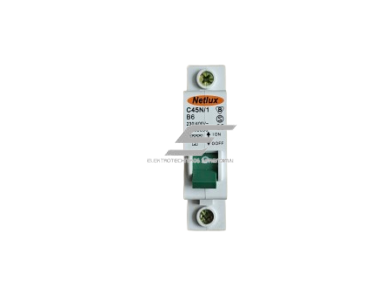 Modulinis automatinis jungiklis | 1P | 6A | B | 6kA | DIN | MCB | Netlux | C45N/1