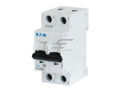 Modulinis automatinis jungiklis | 2P | 25A | C | 6kA | DIN | MCB | Eaton | PL6-C25/2 | 286569 Modulinis automatinis jungiklis | 2P | 25A | C | 6kA | DIN | MCB | Eaton | PL6-C25/2 | 286569
