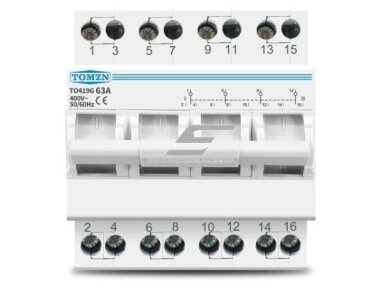 Modulinis galios perjungiklis | kirtiklis elektros generatoriams | 1-0-2 | 4P | 63A | 400V | DIN | TAXNELE | TO419G63A Modulinis galios perjungiklis | kirtiklis elektros generatoriams | 1-0-2 | 4P | 63A | 400V | DIN | TAXNELE | TO419G63A