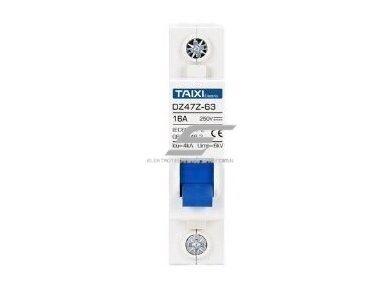Modulinis apsauginis nuolatinės įtampos automatinis jungiklis saulės moduliams | 1P | 25A | 250VDC | DIN | TAIXI | E1P-DC250V-25A Modulinis apsauginis nuolatinės įtampos automatinis jungiklis saulės moduliams | 1P | 25A | 250VDC | DIN | TAIXI | E1P-DC250V-25A