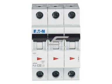 Modulinis automatinis jungiklis | 3P | 32A | C | 6kA | DIN | MCB | Eaton | PL6-C32/3 | 286604 Modulinis automatinis jungiklis | 3P | 32A | C | 6kA | DIN | MCB | Eaton | PL6-C32/3 | 286604
