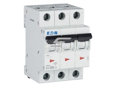 Modulinis automatinis jungiklis | 3P | 63A | C | 6kA | DIN | MCB | Eaton | PL6-C63/3 | 286607 Modulinis automatinis jungiklis | 3P | 63A | C | 6kA | DIN | MCB | Eaton | PL6-C63/3 | 286607