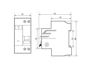 Modulinis automatinis jungiklis su srovės nuotėkio rele | 2P | 10A | B | 6kA | 0,03A | AC tipas | DIN | ECO FAP6-AC | Promfactor Baltic | FAP06B10030AC | 4779040159745 Modulinis automatinis jungiklis su srovės nuotėkio rele | 2P | 10A | B | 6kA | 0,03A | AC tipas | DIN | ECO FAP6-AC | Promfactor Baltic | FAP06B10030AC | 4779040159745