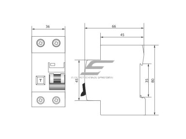 Modulinis automatinis jungiklis su srovės nuotėkio rele | 2P | 16A | C | 10kA | 0,03A | A tipas | DIN | ECO FAP10-A | Promfactor Baltic | FAP10C16030A | 4779040159622 Modulinis automatinis jungiklis su srovės nuotėkio rele | 2P | 16A | C | 10kA | 0,03A | A tipas | DIN | ECO FAP10-A | Promfactor Baltic | FAP10C16030A | 4779040159622