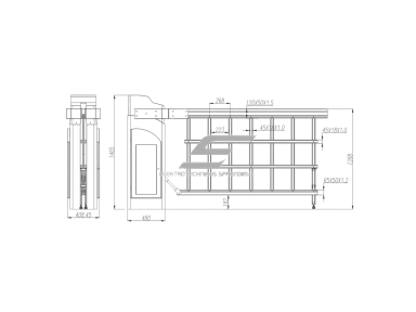 Automatinis kelio užtvaras | šlagbaumas su nuotoliniu valdymu | 6m | 250W | 230V | 433MHz | RS485 | IP44 Automatinis kelio užtvaras | šlagbaumas su nuotoliniu valdymu | 6m | 250W | 230V | 433MHz | RS485 | IP44