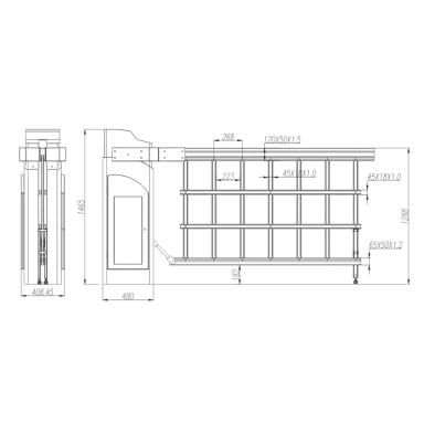 Automātiska ceļa barjera | šlagbaums ar tālvadības pulti | 6m | 250W | 230V | 433MHz | RS485 | IP44 Automātiska ceļa barjera | šlagbaums ar tālvadības pulti | 6m | 250W | 230V | 433MHz | RS485 | IP44