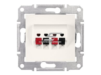 Audio lizdas | 2 vietų | potinkinis | IP20 | kreminis | Sedna Design | Schneider Electric | SDD112411